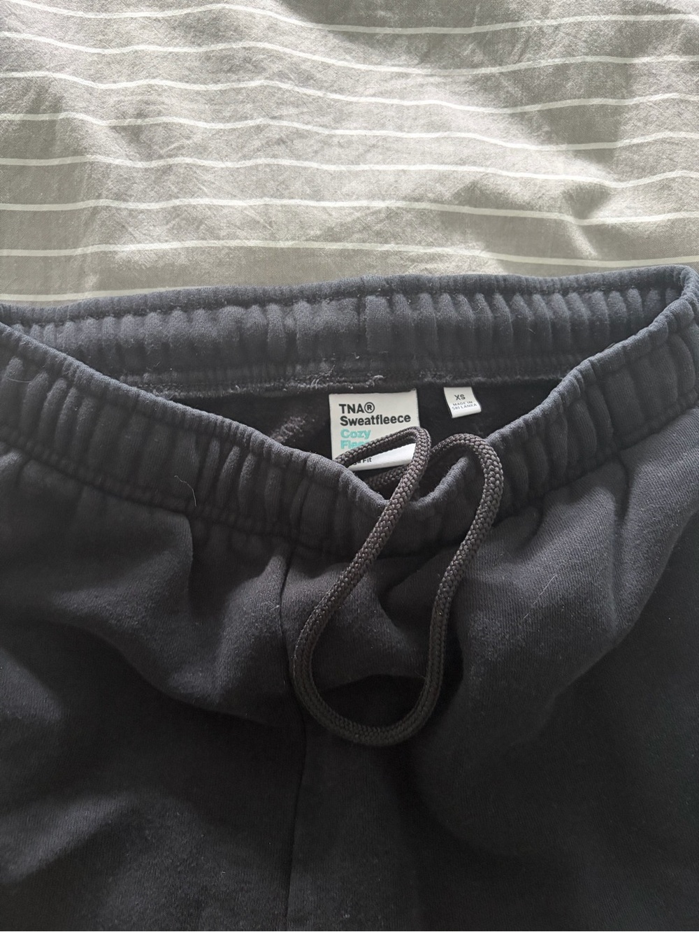 TNA Black Sweatfleece Jogger Bottoms